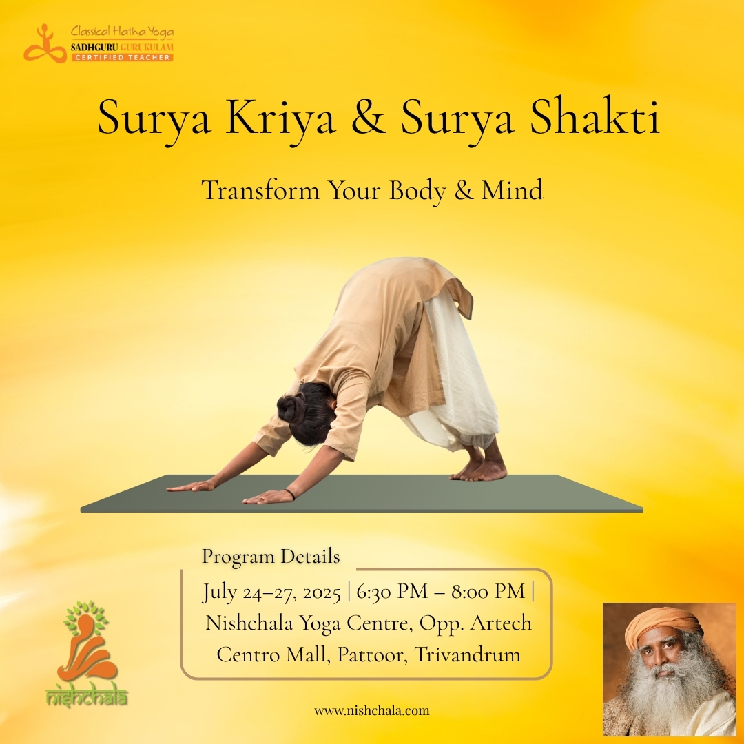 Surya Kriya & Surya Shakti – July 24 to 27, Trivandrum